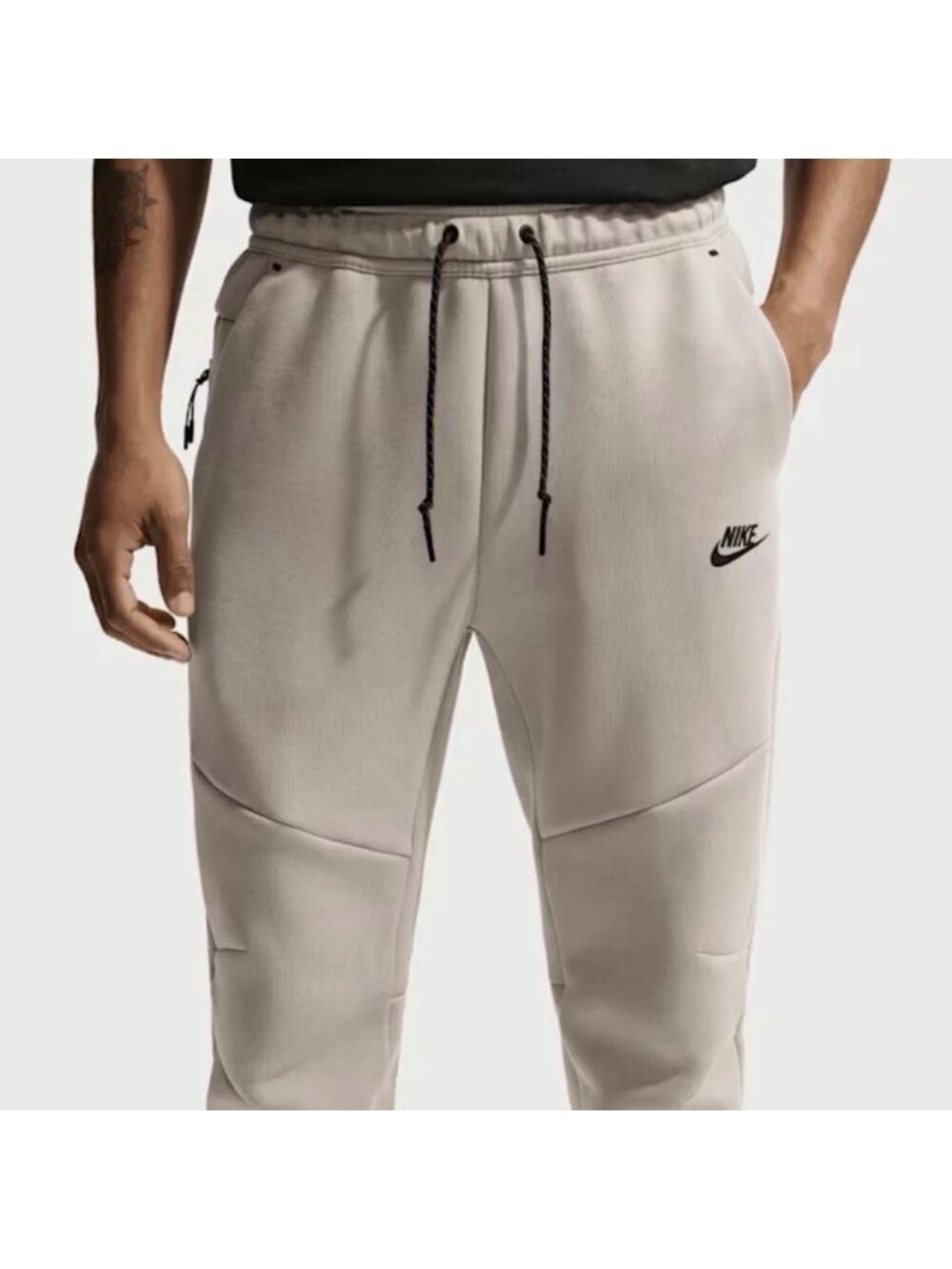 Nike Tech Fleece "Cream/Black" Joggers HV0959-236 Men’s Sizes